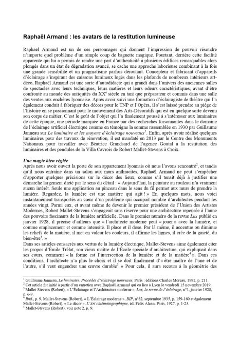 Le avatards de la réstitutions - Par Eric Monin Page 1